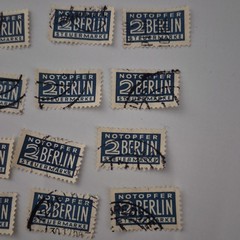 Berlin Revenue Tax Used Stamps Lot of 25 Notopfer Steuermark Type I, III, and IV