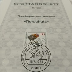 Lot of 13 German Ersttagsblatt 1981 First Day Issue Stamp Sheets VTG Collection