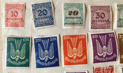 PRE-WW2 GERMAN WEIMAR REPUBLIC INFLATIONARY POSTAGE STAMP GROUPING