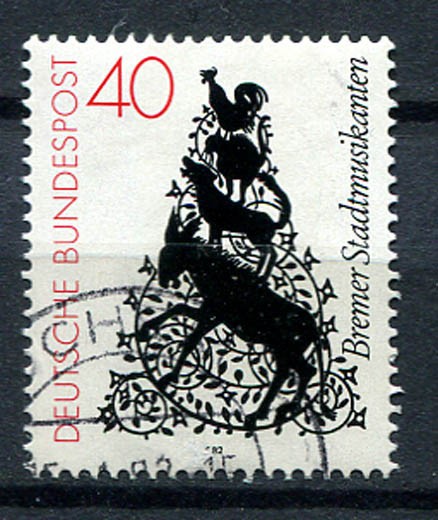 Germany – BRD : Bremen Town Band stamp from 1982 – used