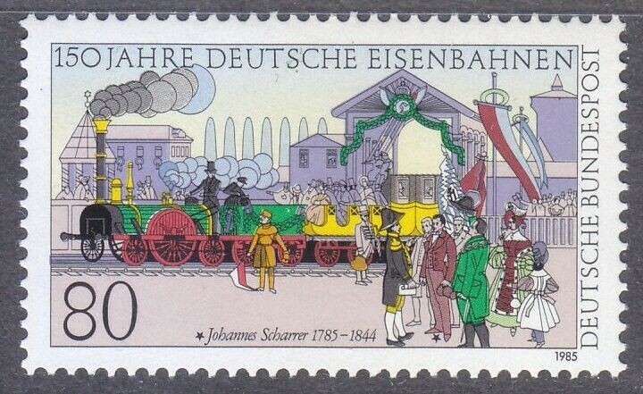 Germany 1985 MNH Mi 1264 Sc 1450 1st Train from Nuremberg to Furth **