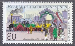 Germany 1985 MNH Mi 1264 Sc 1450 1st Train from Nuremberg to Furth **