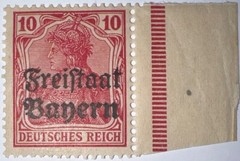 Travelstamps: Germany Bayern Overprint Stamps Sc#180,10pf Mint Watermarked MOGNH