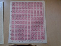Germany – SG319 5M DM 1923 carmine. 10 x complete sheets of 100 stamps. MNH.