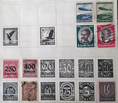 GERMANY 1920-36 (2 pics) Set 10 Used / Mint hinged Post, Official Stamps CV $27