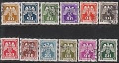 Stamp Germany Bohemia Czechoslovakia Official Dienst Mi 13-24 WWII War Era Used