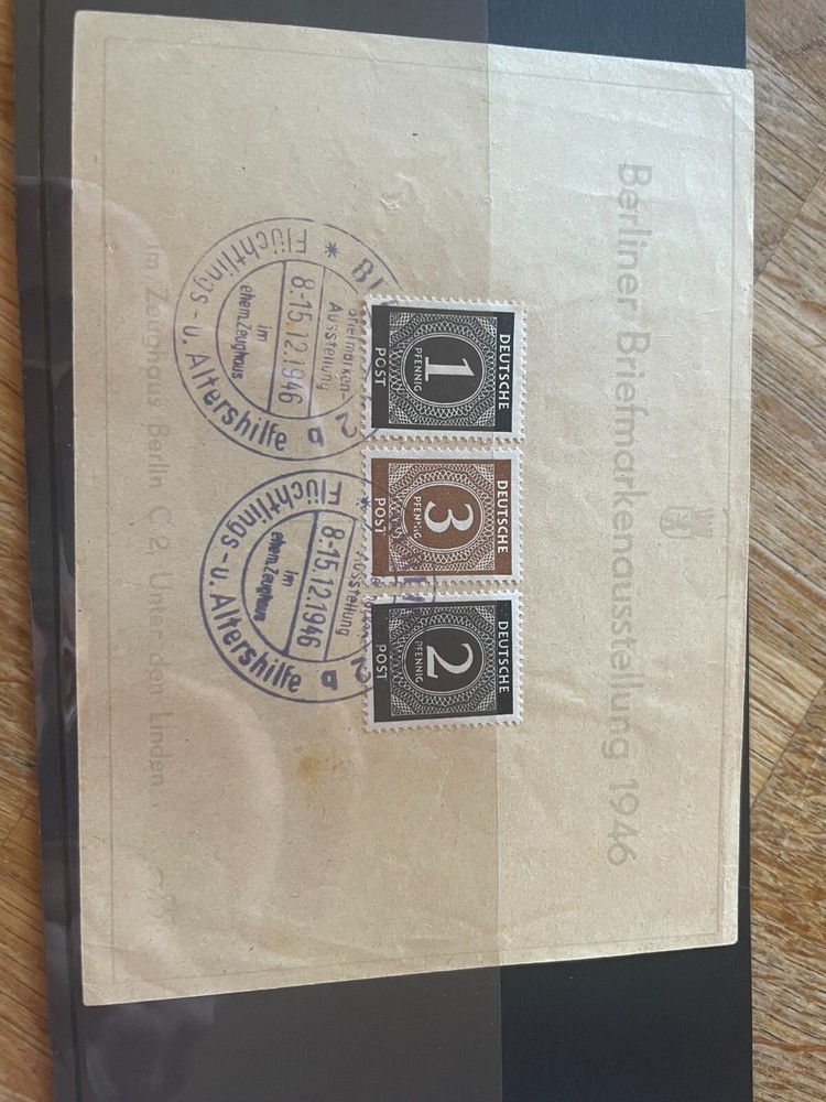 Germany Berliner briefmarken ausstellung 1946 special pmk sheet
