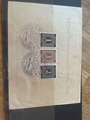 Germany Berliner briefmarken ausstellung 1946 special pmk sheet