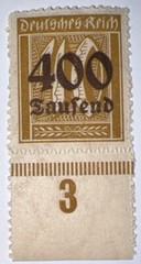 Travelstamps: 1923 Germany Deutsches Reich Stamps Mi: 300, 400 000 Mark, MOGNH