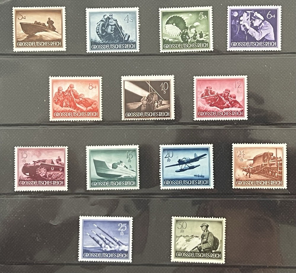 1944 German Reich „Heroes Memorial Day“ set Stamps Deutschland Briefmarken