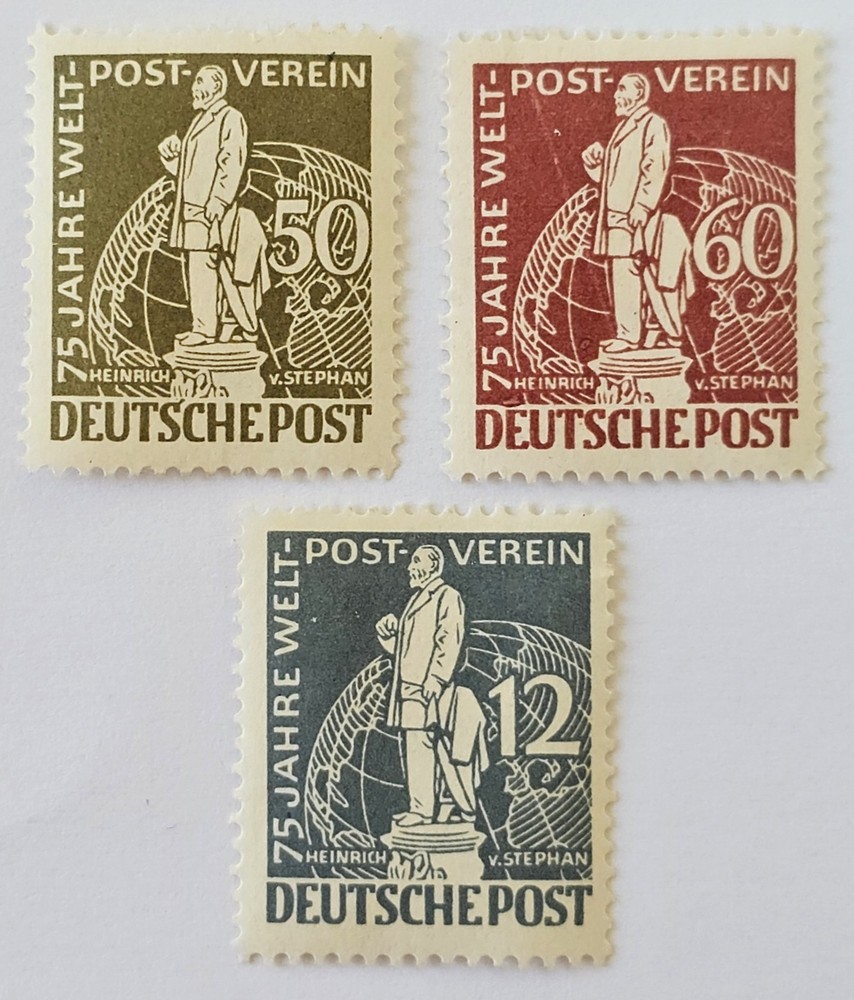 GERMANY CLASSICS 1949 RARE 12pf, 50pf, 60pf Heavily MM (€575 for Never Hinged)