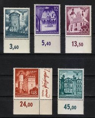 Poland Occupation 1941 MNH Mi 66-70 Architecture of Cracow & Lublin. Edges **