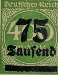 GERMANY ~ Deutrches Reich ~ 75 Saufend/400 Mark ~ Cancelled/Posted ~ c.1923