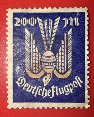 ✨Germany Stamps Deutsches Reich Flugpost Holztaube 3 Mark Mi. Nr. 217 MLH