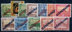 SAAR OFFICIALS 1922 1-11I,II ** MNH FLAWLESS SET BOTH TYPES 1 FR (F6773