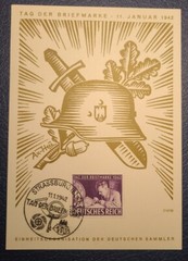 GERMANY 1942 Tag der Briefmarke. Maxi card. Propaganda card.