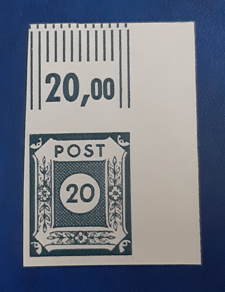 Germany Stamp Allied Occupation 20 Pfennig 1945 STRÖH SBZ Mi. Nr. 48 a (20855)