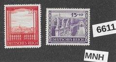 #6611 MNH set Sc B198-199 / 1941 / Third Reich Germany / Vienna Austria fair