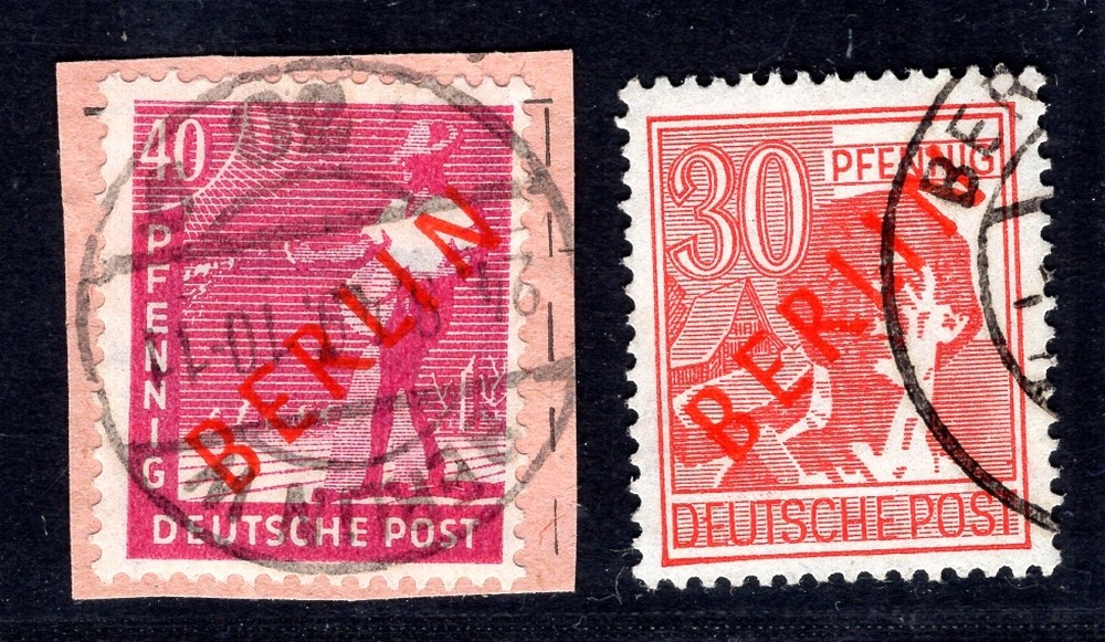 BERLIN 1949 28-29AFII used VARIETY FLAWLESS signed SCHLEGEL BPP(N2380