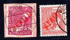 BERLIN 1949 28-29AFII used VARIETY FLAWLESS signed SCHLEGEL BPP(N2380