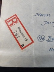 1944 Germany Registered Cover München Bayreuth Reichspost Mi 888-891 WWII