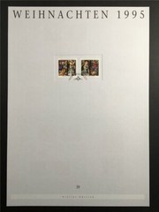 GERMAN POST ART-EDITION 1995/39 1831/1832 WEIHNACHTEN NOEL CHRISTMAS