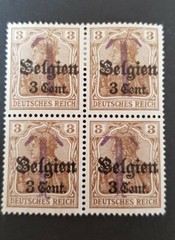 German Empire Germania 3pf scarce Postage Due Overprints on Belgium Occ stamps