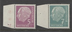 Germany 1960 complete set President Heuss fluorescent issues mint**, $ 310.00
