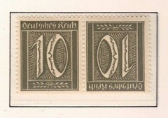 Germany – 1921 ZdMiNr. K5, 10pf Numeral, tete-beche pair