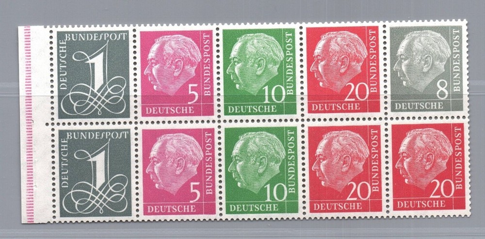 Bund Zusammendrucke Heuss, HBlatt 8y mint never hinged