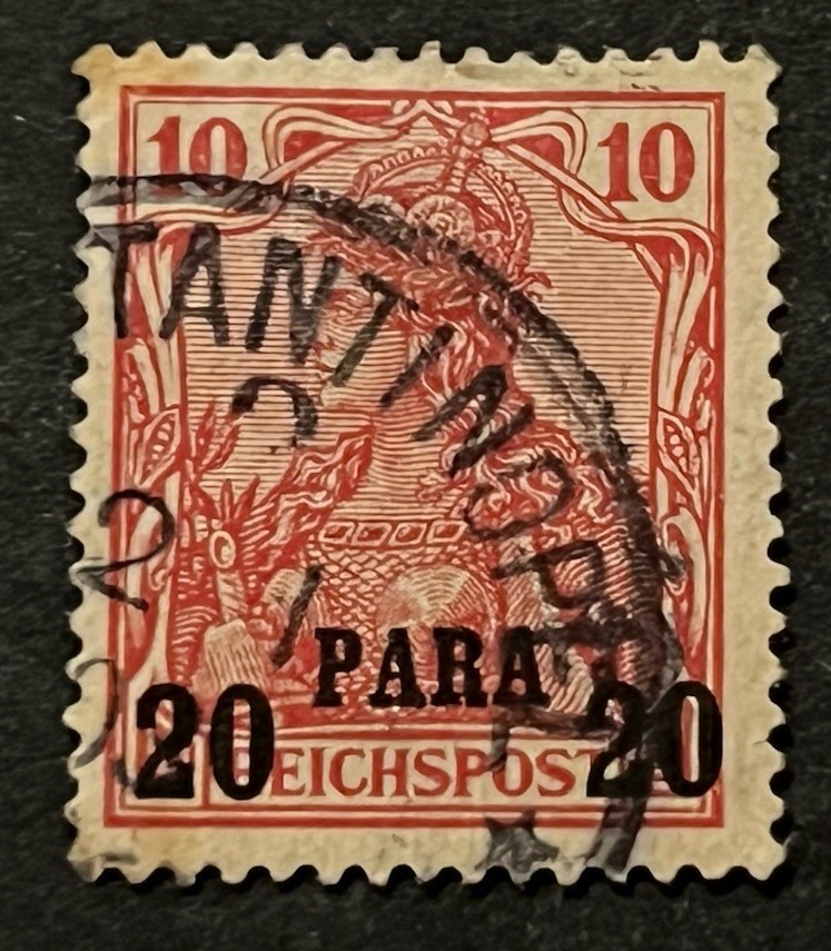 Travelstamps: Germany Offices in Turkey Stamp Sc #26 20 Para on 10pf Used UnWMK