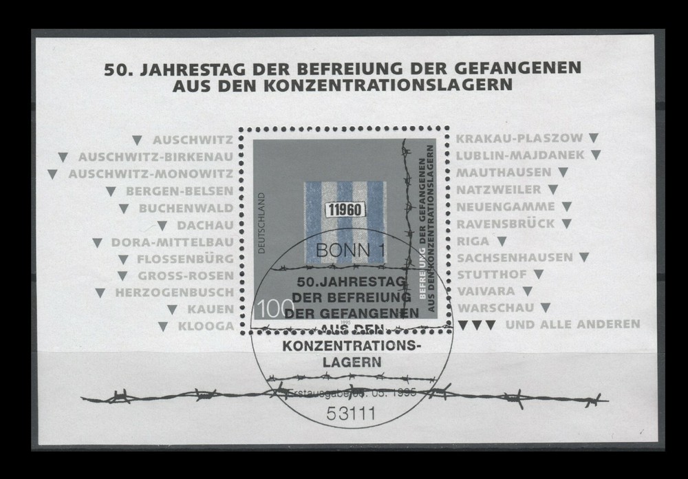 Germany 1896 End of WWII Anniversary S/St of 1995 (USED)