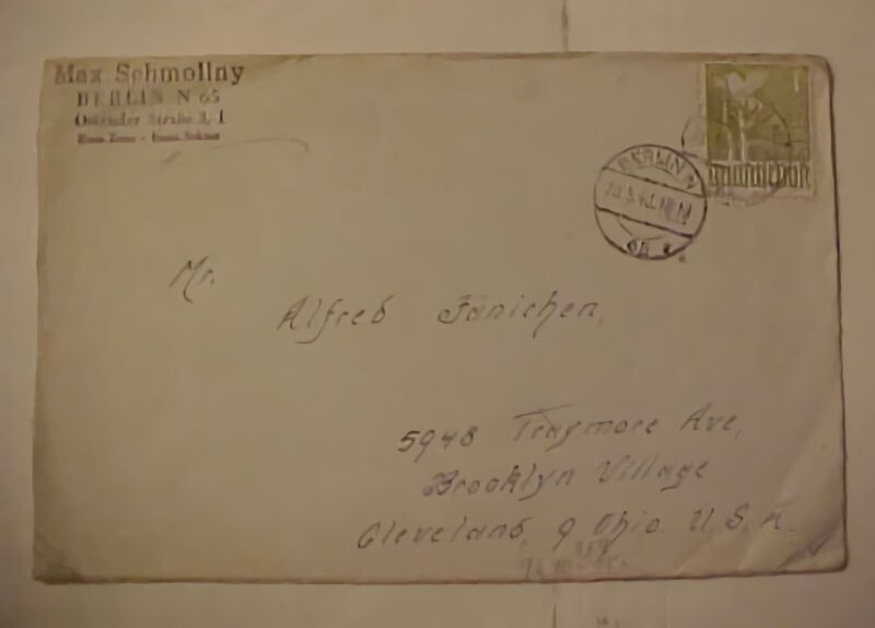 GERMAN PEACE DOVE #959 BERLIN 20-5-1948 TO USA