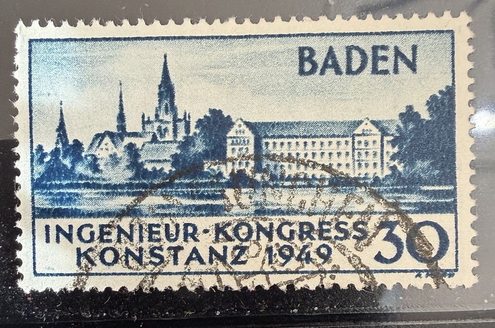 GERMANY – French Zone Baden #5N41 Konstanz Used – CV $52.50