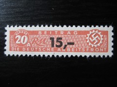 THIRD REICH mint MNH Arbeitsfront Klasse 20A RM 15.00 revenue stamp!