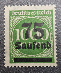 Stamp Germany Reich FREIMARKE 75 000 Mark 1923 Mi. Nr. 288 [🇩🇪39277]