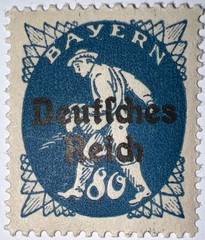 Travelstamps: 1920 German Republic Bavaria Bayern Sc# 265, Mint,Og, Never Hinged