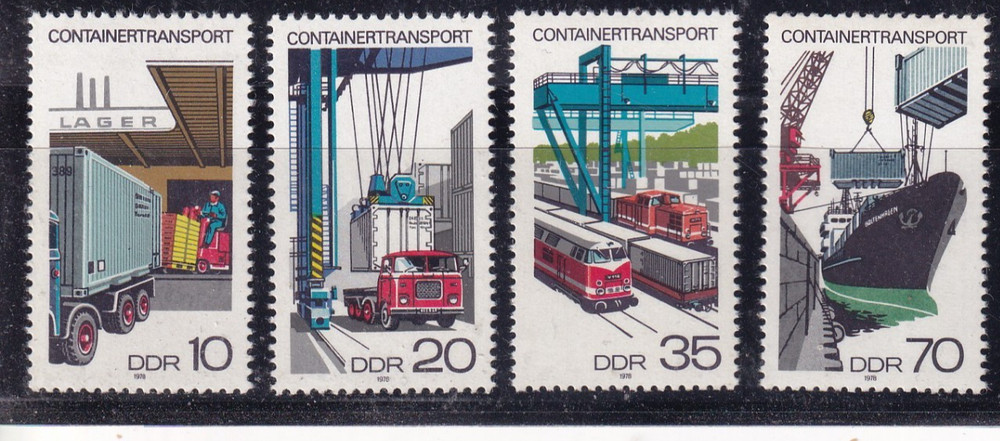 DDR MNH ** 2326-9 Scott 1914-7 Container Transport