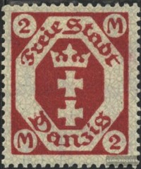 Gdansk 96 MNH 1922 clear brands