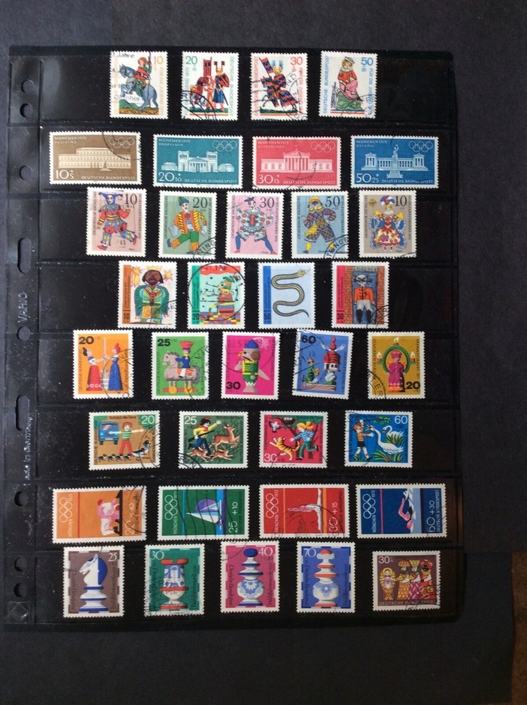 W. GERMANY-Semi Postal Quality Collection- 1970-1972- 35 Diff VF/XF Used -Postpd