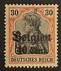 Travelstamps: Germany Offices in Belgium Stamps WWII, 40c OP Mint MOGH Wmk