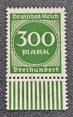 Stamp Germany Deutsches Reich 300 Mark 1923 Mi. Nr. 270 [🇩🇪37470]