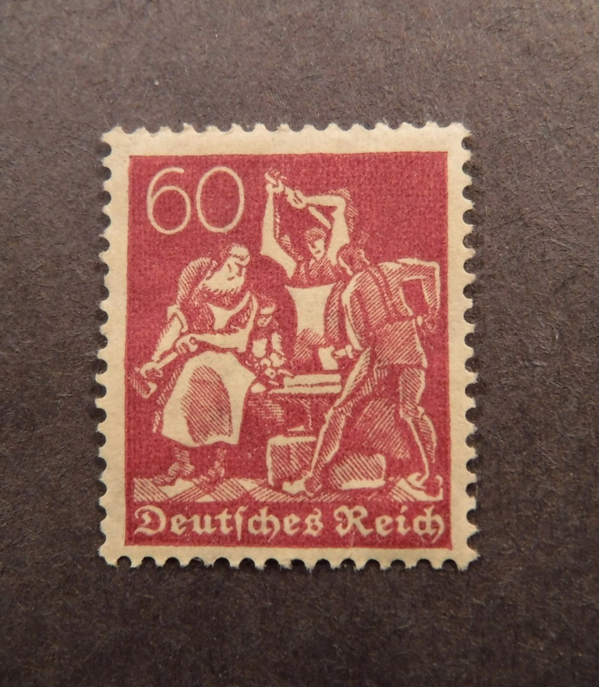 Scott#144, 1921, 60, pf. , Miners, Germany Stamp. MNG (Appears Unused)