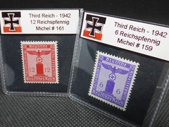 Nazi Germany Third Reich Eagle Stamp 1942 WW2 Issue Reichspfennig Rare Artifact
