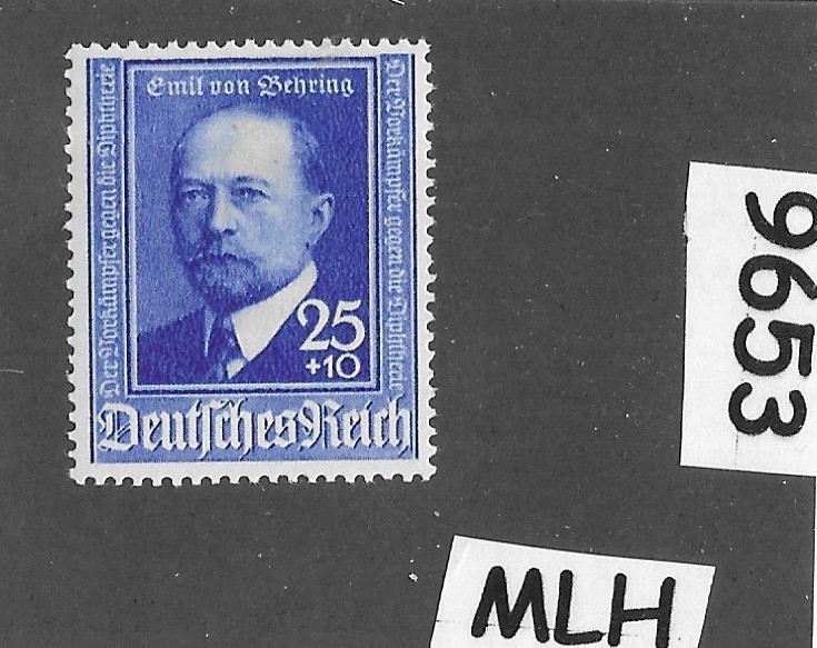 Mint MLH stamp B186 Third Reich Germany 1940 Von Behring Scientist #9653