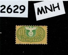 MNH stamp 180 Revenue WWII Third Reich era Germany Medical Disability #2629