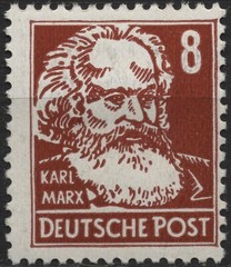 East Germany 1953 #123-125,127,131,133 6pf-60pf (wmk 297), Various people, MH