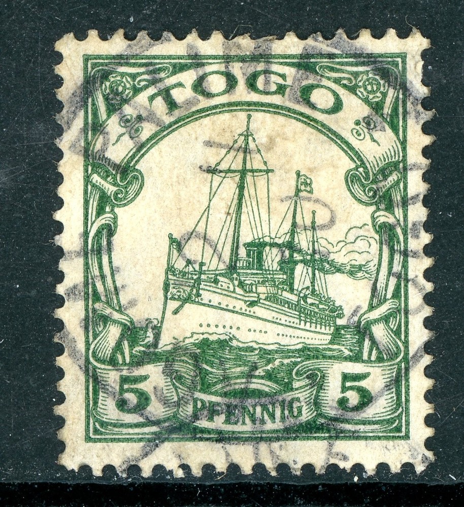 GANDALF – Germany 1900 Togo 5pf Yacht Scott #8 VFU Y152