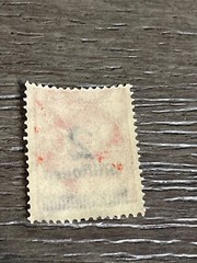 Rare Weimar German Reich 1923 Stamp 2 Millionen Overprint 200 Mark Red Inflation