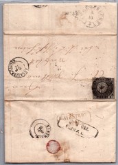 GERMANY 1861 BADEN POSTAL HISTORY LETTER ADDR & POSTMARK